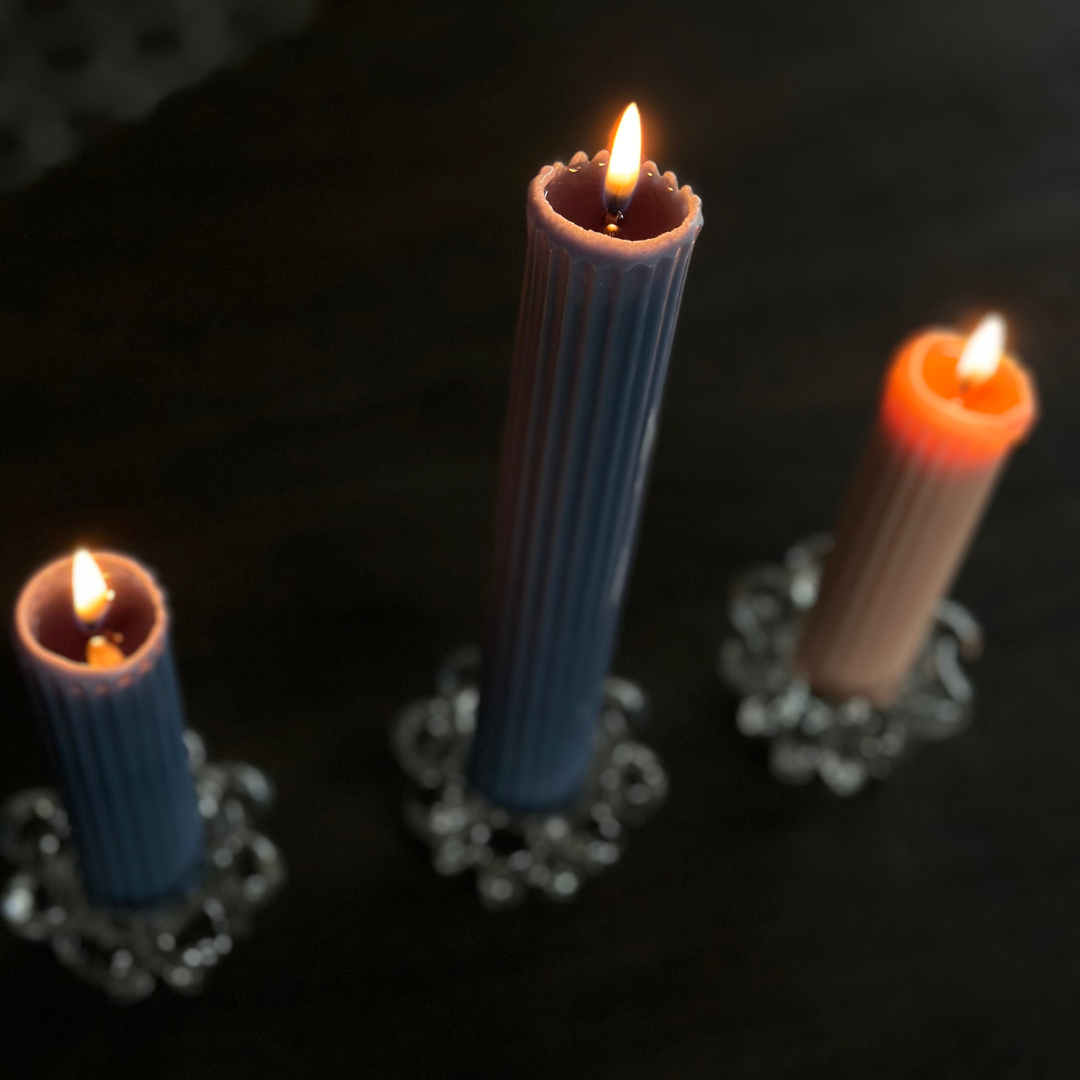 Świeca Pillar Ribbed Wysokie - 2 szt.